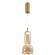 Freya Ore FR5636PL-L6AM1 Одинарный подвесной LED-светильник в стиле модерн, 6 Вт, 3000К, CRI 80, 300 лм, 120°, 220В, диаметр 130 мм, высота 470 - 2350 мм, основанием металл цвета латунь, плафон янтарное стекло