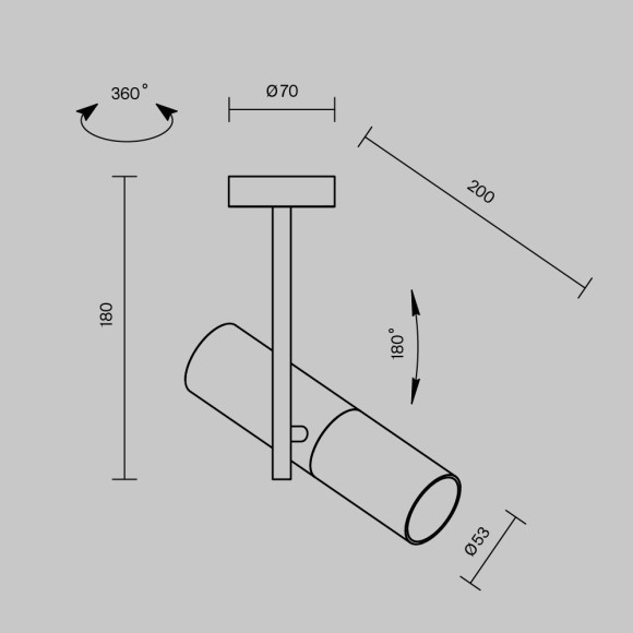 Спот настенный Maytoni C020CL-01W Elti под лампу 1xGU10 50W Спот настенный Maytoni C020CL-01W Elti под лампу 1xGU10 50W
