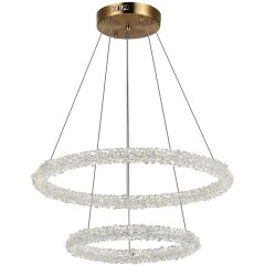 SL6110.203.02 Люстра подвесная ST-Luce Золотистый/Золотистый LED 2*28W 3000 - 6500K AVANA