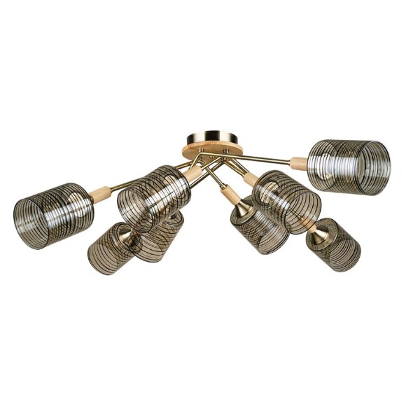 Потолочная люстра c 8 стеклянными плафонами Arte Lamp MARIA A4536PL-8AB цоколь Е27