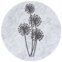 420161 Салфетка для сервировки декоративная (плейсмат) ANDASIBE, B3, Ø100, полиэстер, серый