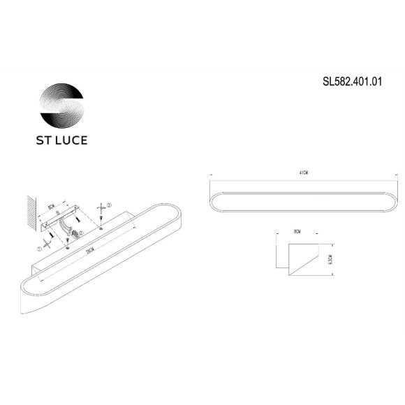 SL582.401.01 Светильник настенный ST-Luce Черный, Золото/Черный, Золото LED 1*12W 4000K Настенные светильники SL582.401.01 Светильник настенный ST-Luce Черный, Золото/Черный, Золото LED 1*12W 4000K Настенные светильники