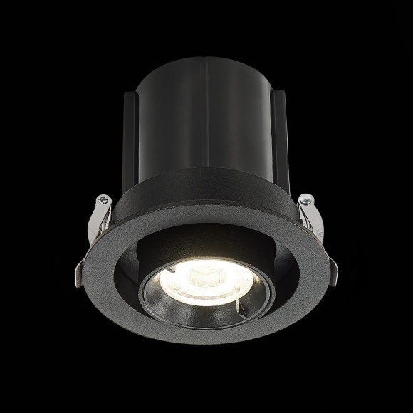 ST702.348.12 Св-к встр. Черный LED 1*12W 4000K 900Lm Ra80 24° IP20 D90xH92 180-240V Встраиваемые светильники