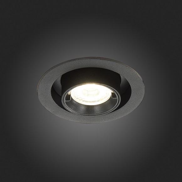ST702.348.12 Св-к встр. Черный LED 1*12W 4000K 900Lm Ra80 24° IP20 D90xH92 180-240V Встраиваемые светильники