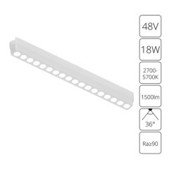 A2969PL-1WH Трековый магнитный светодиодный SMART (TUYA, Алиса, Bluetooth, Wi-Fi) светильник Arte Lamp Rapid 48V CRI90+ 2700-6000К 1500Лм 36° 18Вт A2969PL-1WH Трековый магнитный светодиодный SMART (TUYA, Алиса, Bluetooth, Wi-Fi) светильник Arte Lamp Rapid 48V CRI90+ 2700-6000К 1500Лм 36° 18Вт