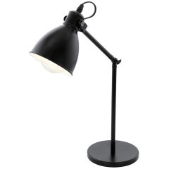 49469 Настольная лампа PRIDDY, 1х40W (E27), H425, сталь, черный 49469 Настольная лампа PRIDDY, 1х40W (E27), H425, сталь, черный