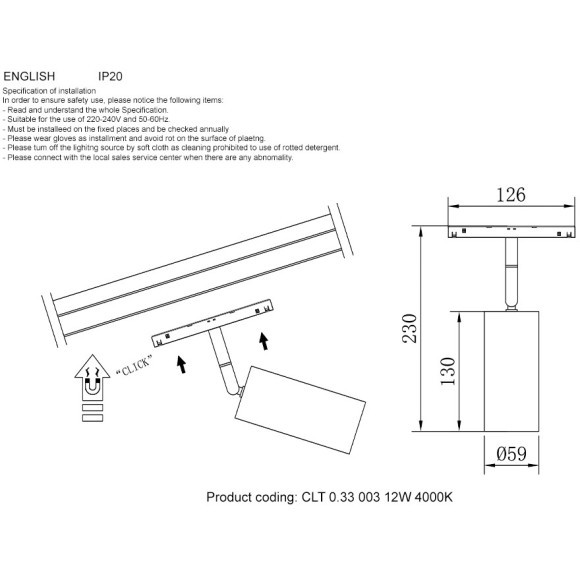 CLT 0.33 003 12W BL 4000K Трековый магнитный светодиодный светильник Crystallux Space 48V CRI90+ 4000К 980Лм 24° 12W CLT 0.33 003 12W BL 4000K Трековый магнитный светодиодный светильник Crystallux Space 48V CRI90+ 4000К 980Лм 24° 12W