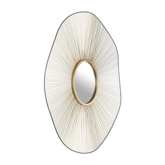 425033 ESASHI ESASHI Зеркало декоративное в стиле Ар-деко, сталь, зеркальное стекло, золотой, черный