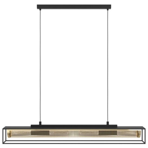 43788 Люстра NOHALES, 4X40W (E27), L1120, B170, H1500, сталь, черный, латунь