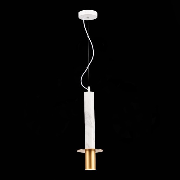 SL1211.503.01 ST Luce VARESE Подвес, GU10,1х5W, золотистый/белый, золотистый SL1211.503.01 ST Luce VARESE Подвес, GU10,1х5W, золотистый/белый, золотистый