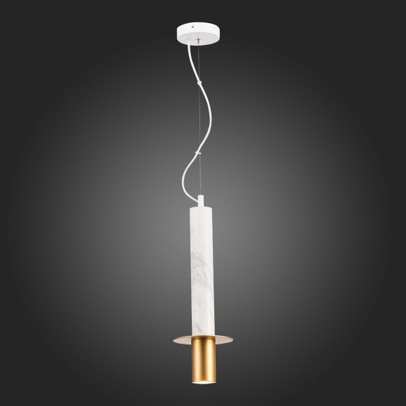 SL1211.503.01 ST Luce VARESE Подвес, GU10,1х5W, золотистый/белый, золотистый SL1211.503.01 ST Luce VARESE Подвес, GU10,1х5W, золотистый/белый, золотистый