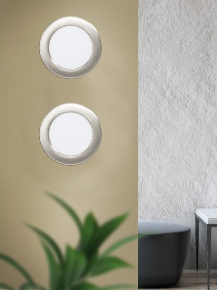 99153 Светодиодный встраиваемый светильник FUEVA 5, 5,5W (LED), ?117, ET26, 700lm, 4000K, сталь, никель ма