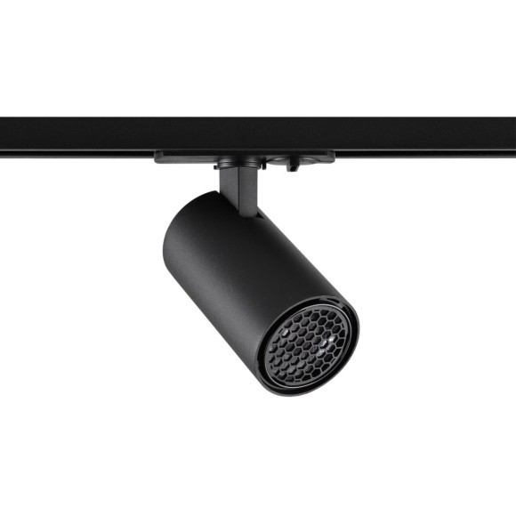Novotech SELENE 359901 Современный трековый поворотный LED-светильник-спот направленного света для однофазной двухжильной системы BASE, 10Вт, 491Лм, 3000К, угол 36°, CRI90, UGR19, 220В, IP20, черный алюминий, длина 120 мм, ширина 55 мм, высота 87 мм