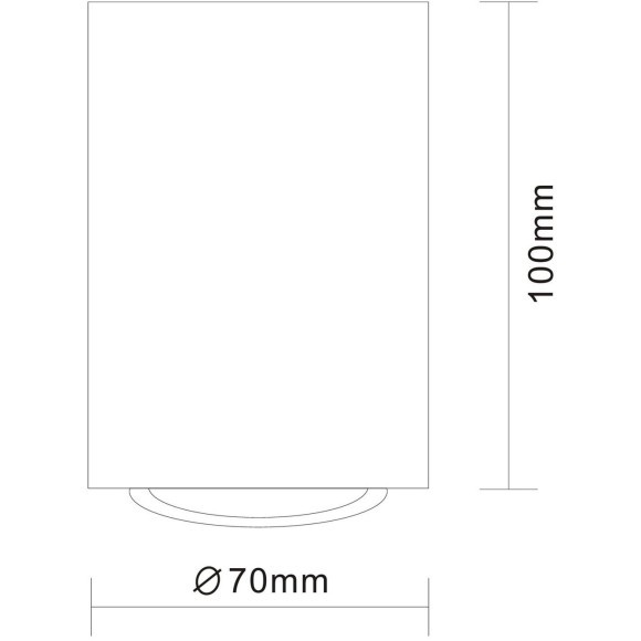 ST108.507.01 Светильник потолочный Белый GU10 1*50W  IP20 D70xH100 220V Без ламп Накладные светильники