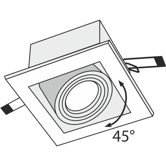 Встраиваемый светильник Maytoni DL008-2-01-B Metal Modern под лампу 1xGU10 50W Встраиваемый светильник Maytoni DL008-2-01-B Metal Modern под лампу 1xGU10 50W