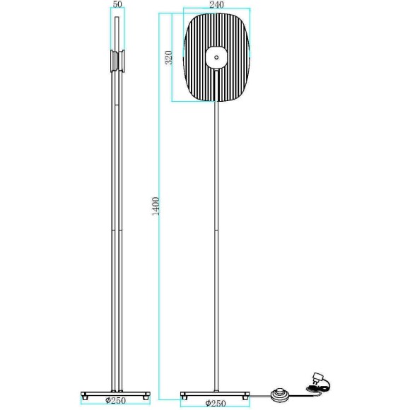 Напольный светильник (торшер) Maytoni MOD152FL-L1BK