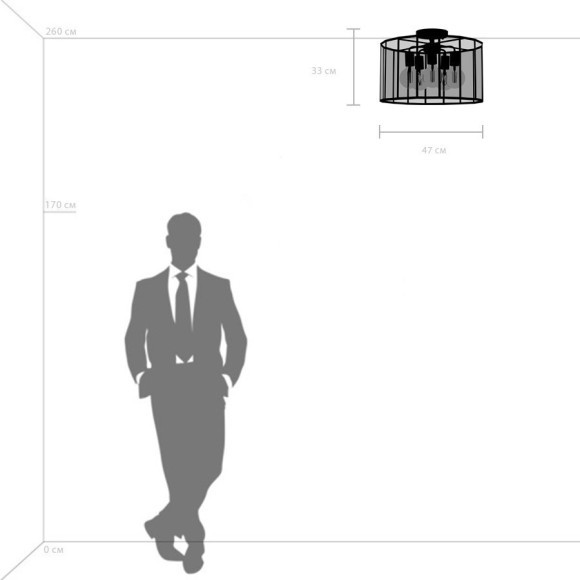 Люстра потолочная Lightstar 798251 Genni под лампы 5xE27 200W