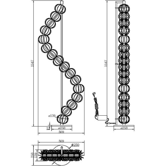 Напольный светильник (торшер) Maytoni MOD216FL-L38G3K