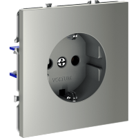 Розетка встраиваемая VOLTUM S70 с заземлением 16А, (сталь)