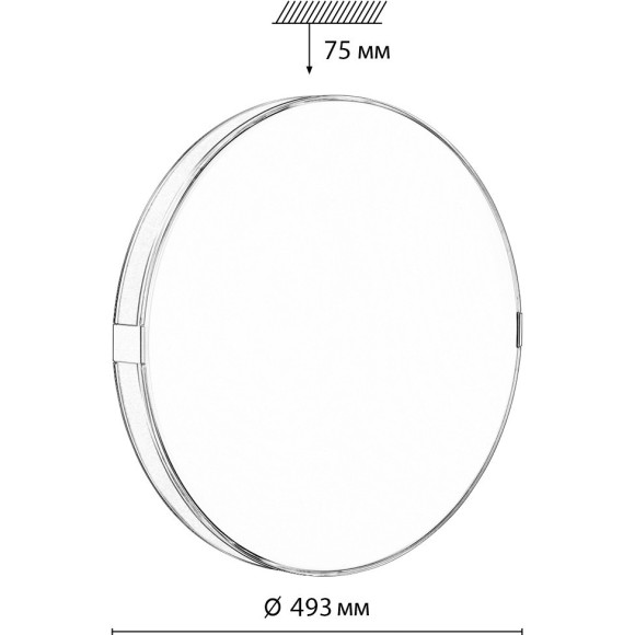 Светильник LED 70Вт 3000-6000K D493 IP43 пульт ДУ Sonex OTIGA BLUE 7677/EL Светильник LED 70Вт 3000-6000K D493 IP43 пульт ДУ Sonex OTIGA BLUE 7677/EL