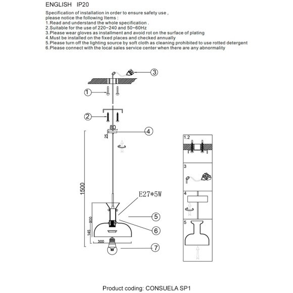 Светильник Crystal Lux CONSUELA SP1 BRASS 0400/201