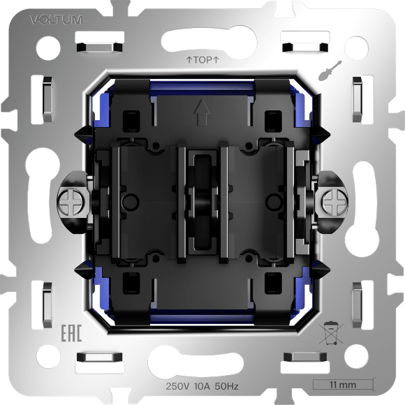 Механизм выключателя двухклавишного 10А, S70