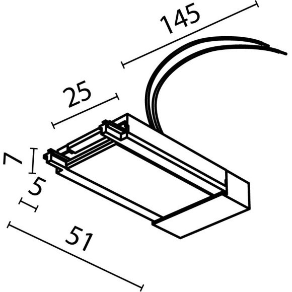 Ввод питания от внешнего драйвера для накладного шинопровода Maytoni Radity TRA084B-11W