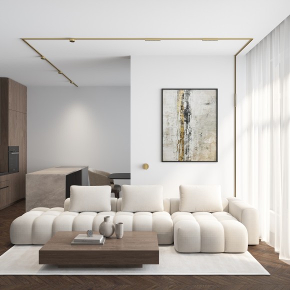 DK5771-SB Трековый магнитный светодиодный светильник Denkirs Shine 48V CRI90+ 3000К 790Лм 24° 10Вт