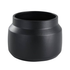 428145 PARKENT Кашпо с пластиковой подставкой H155 черный минимализм