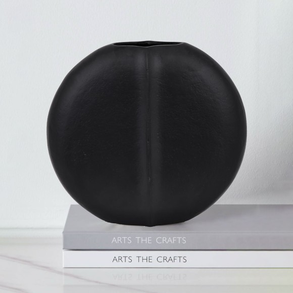 421129 SOMINOT Декоративная ваза L230, B65, H215, алюминий, черный