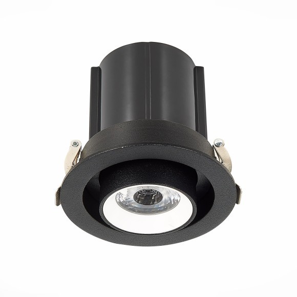 ST702.448.12 Св-к встр. Черный LED 1*12W 4000K 900Lm Ra80 24° IP20 D90xH92 180-240V Встраиваемые светильники