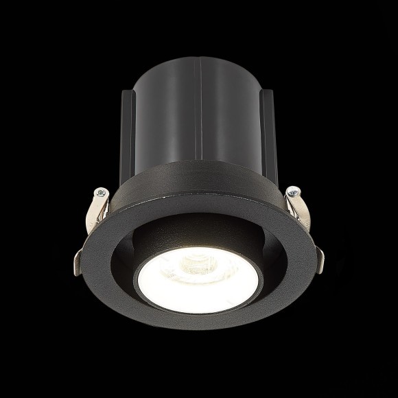 ST702.448.12 Св-к встр. Черный LED 1*12W 4000K 900Lm Ra80 24° IP20 D90xH92 180-240V Встраиваемые светильники