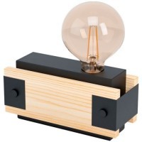 43469 Наст. лампа LAYHAM, 1х16W (E27), L200, B85, H100, дерево, сталь, черный