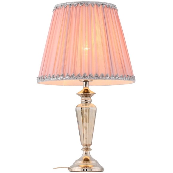 SL965.104.01 Прикроватная лампа ST-Luce Хром/Пыльная роза E27 1*60W (из 2-х коробок) VEZZO