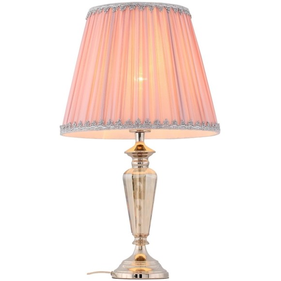 SL965.104.01 Прикроватная лампа ST-Luce Хром/Пыльная роза E27 1*60W (из 2-х коробок) VEZZO