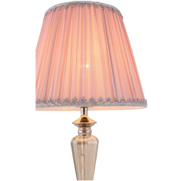 SL965.104.01 Прикроватная лампа ST-Luce Хром/Пыльная роза E27 1*60W (из 2-х коробок) VEZZO