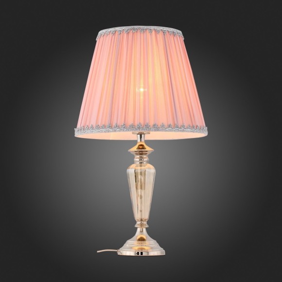 SL965.104.01 Прикроватная лампа ST-Luce Хром/Пыльная роза E27 1*60W (из 2-х коробок) VEZZO