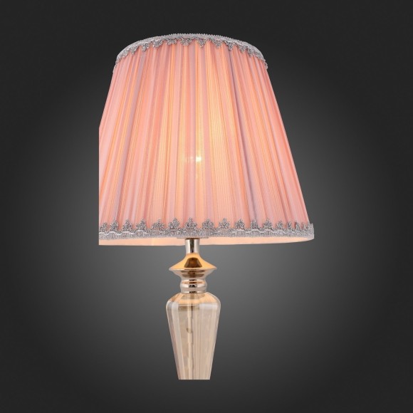 SL965.104.01 Прикроватная лампа ST-Luce Хром/Пыльная роза E27 1*60W (из 2-х коробок) VEZZO