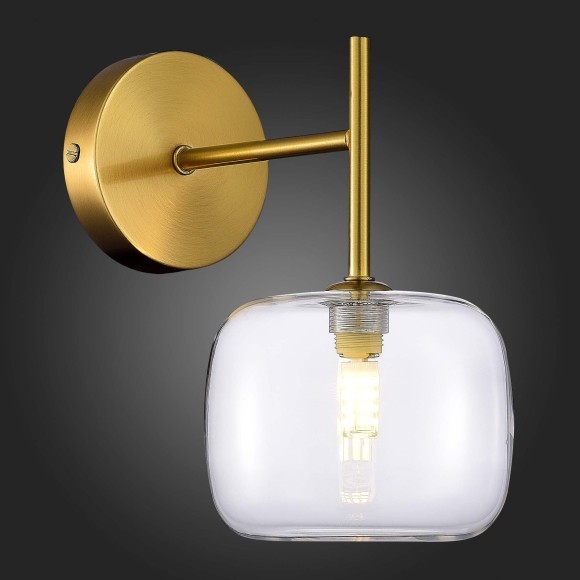 SL1049.301.01 Бра ST-Luce Латунь/Прозрачный G9 1*5W FINN SL1049.301.01 Бра ST-Luce Латунь/Прозрачный G9 1*5W FINN