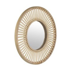 425037 MITSUKE Декоративное зеркало в стиле бохо дерево коричневый D400 425037 MITSUKE Декоративное зеркало в стиле бохо дерево коричневый D400