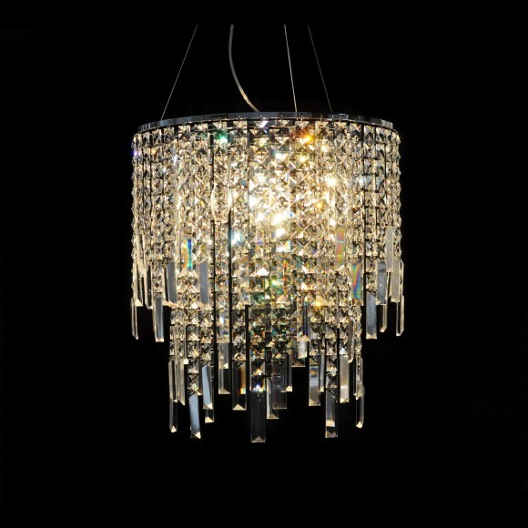 Хрустальная подвесная люстра Lumina Deco Zucchero LDP 2159-350 CHR Хрустальная подвесная люстра Lumina Deco Zucchero LDP 2159-350 CHR