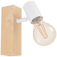 99482 Спот TOWNSHEND 3, 1x10W(E27), L165, B50, дерево, сталь, коричневый, белый