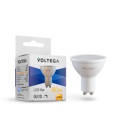 Светодиодная лампа Voltega Simple MR16 6W 2700K 110° GU10 DIM 7238
