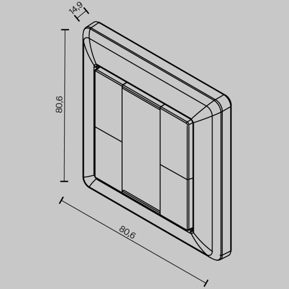 4-х кнопочная настенная панель Maytoni DALI 721044