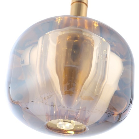 Светильник подвесной Crystal Lux BOX SP1 GOLD/AMBER