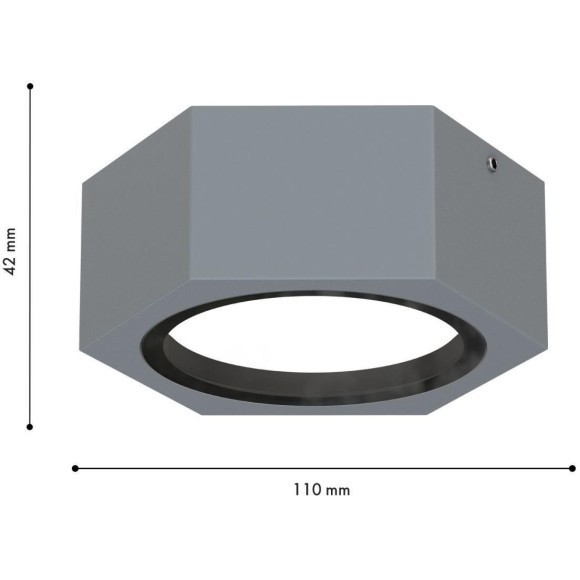 4666-1U, уличный светильник, L110xW95xH42, 1xGX53LEDx15W, IP54, excluded