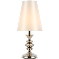 SL1137.104.01 Прикроватная лампа Никель/Белый E14 1*40W RIONFO