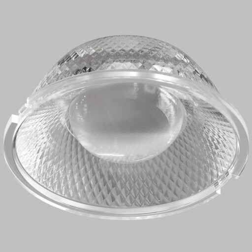 Линза 55mm, угол рассеивания света 50° для светильников SHINE DK5743/DK2610, поликарбонат