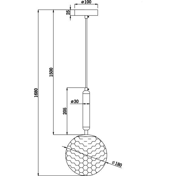 Подвесной светильник Freya FR5123PL-01BS Zelda под лампу 1xE14 40W