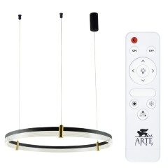 Подвесной светильник диммируемый светодиодный с пультом регулировкой цветовой температуры и яркости ночным режимом Mercury A2183SP-1BK
